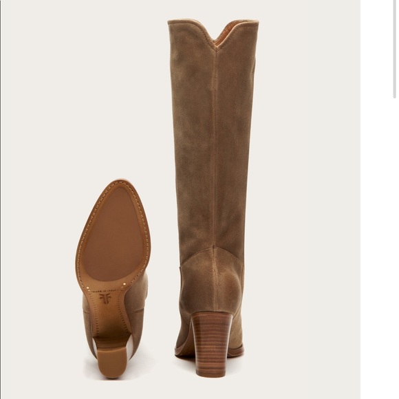 FRYE June Tall beige suede boots! Size 8.5!! NWOT! - Picture 5 of 7